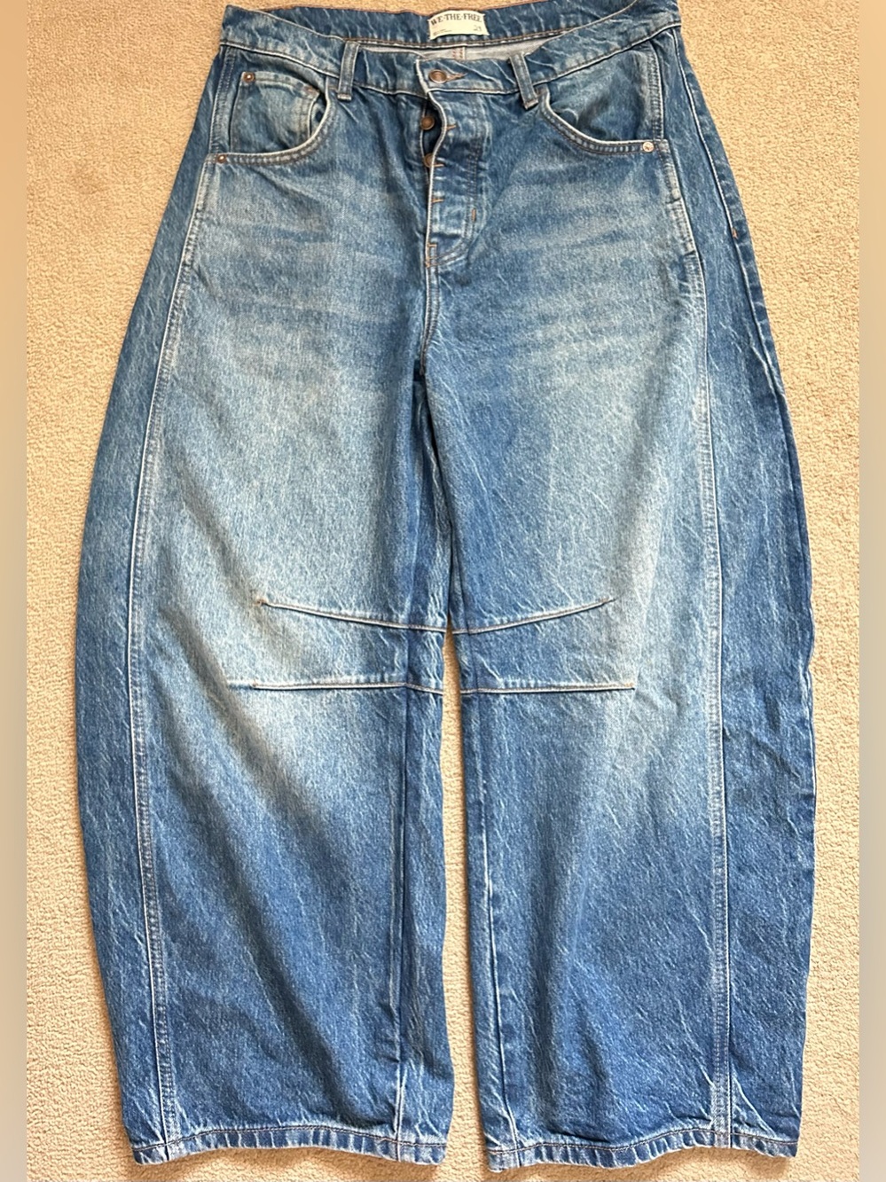 NWOT Free People/We the Free Barrel Jeans Size 27